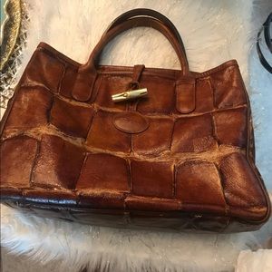 Longchamp croc hand bag